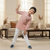 Buy Boys Pink Kurta Pajama Set – Stylish Kids Ethnic Wear Online
